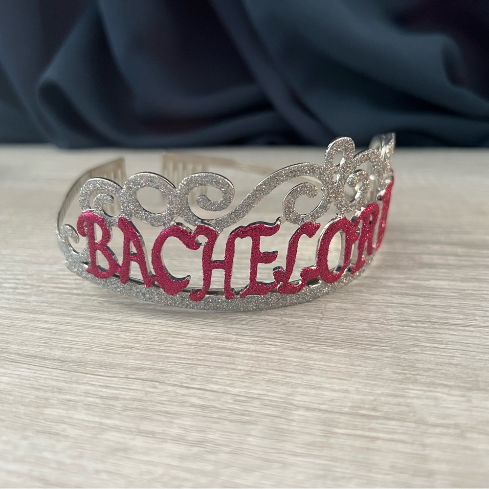 Bachelorette Crown / Tiara & Accessories - Bobby pins, Faux Diamonds, Gift Box